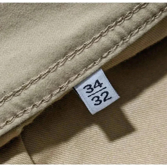 Rising Sun and Co Khaki Beige Tan Slim Straight Pants Size 34 x 32 Cotton Blend - Picture 5 of 6
